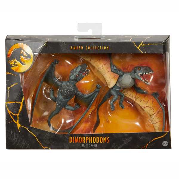 Jurassic World Dimorphodon Amber Collection Actionfiguren 2-Pack