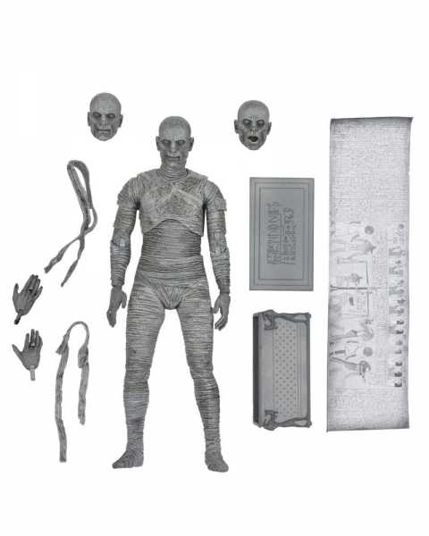 NECA Universal Monsters Ultimate The Mummy (Black & White) 18 cm Actionfigur