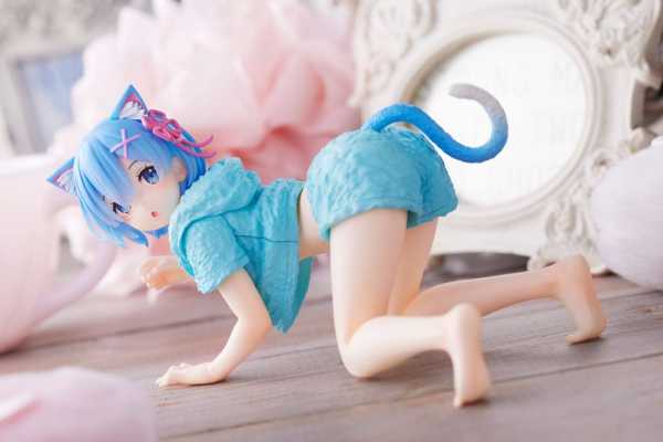 Re:Zero Starting Life in Another World Desktop Cute Rem Cat Roomwear Version Figur