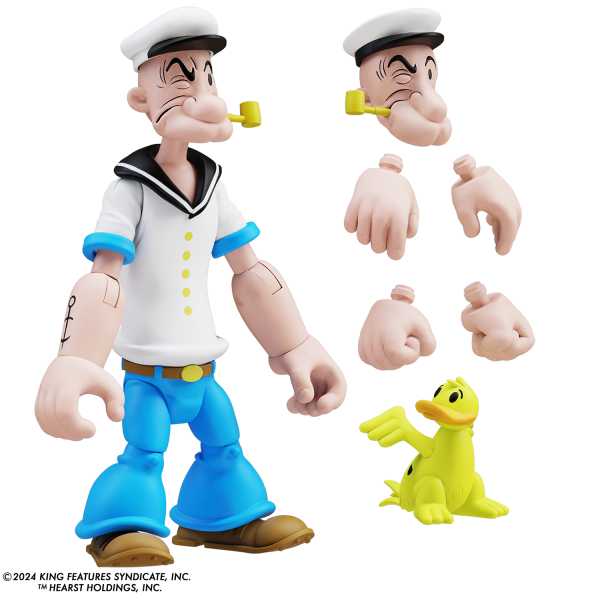 VORBESTELLUNG ! POPEYE CLASSICS WAVE 3 POPEYE 1ST APPEARANCE WHITE SHIRT ACTIONFIGUR