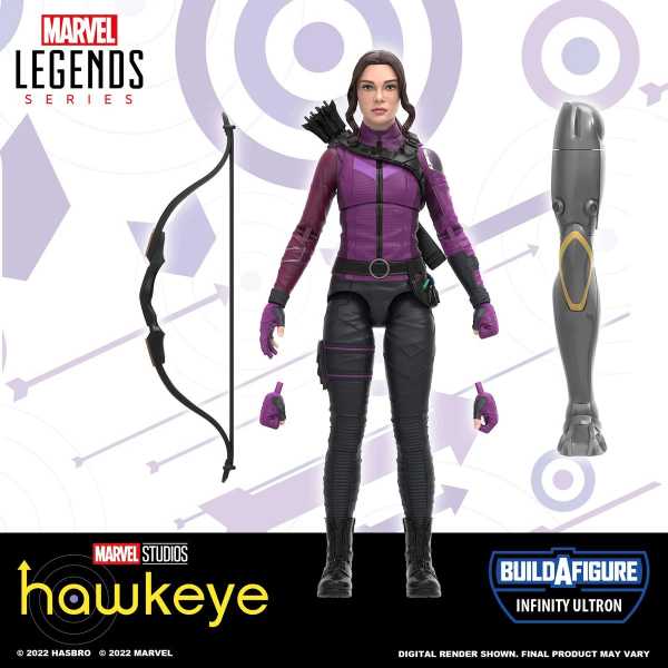 Hawkeye Marvel Legends Series 2022 Infinity Ultron BaF Kate Bishop 15 cm Actionfigur