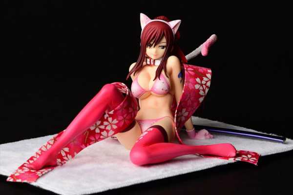 VORBESTELLUNG ! Fairy Tail 1/6 Erza Scarlet Cherry Blossom CAT Gravure Style 13 cm Statue