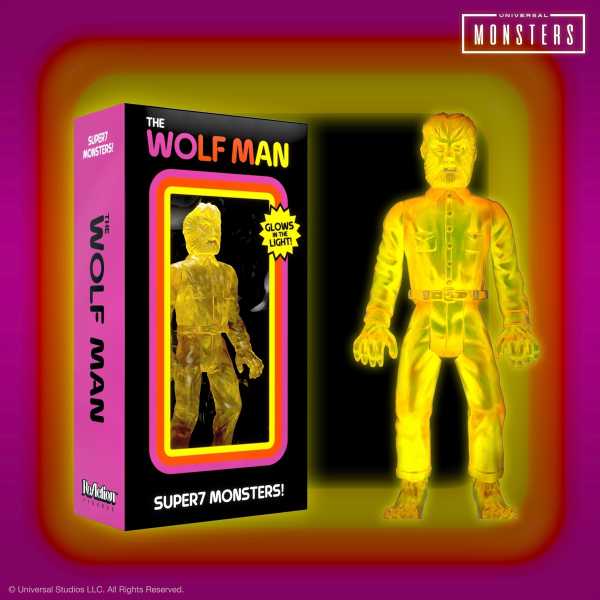Universal Monsters The Wolf Man Luminators 3 3/4-Inch ReAction Actionfigur