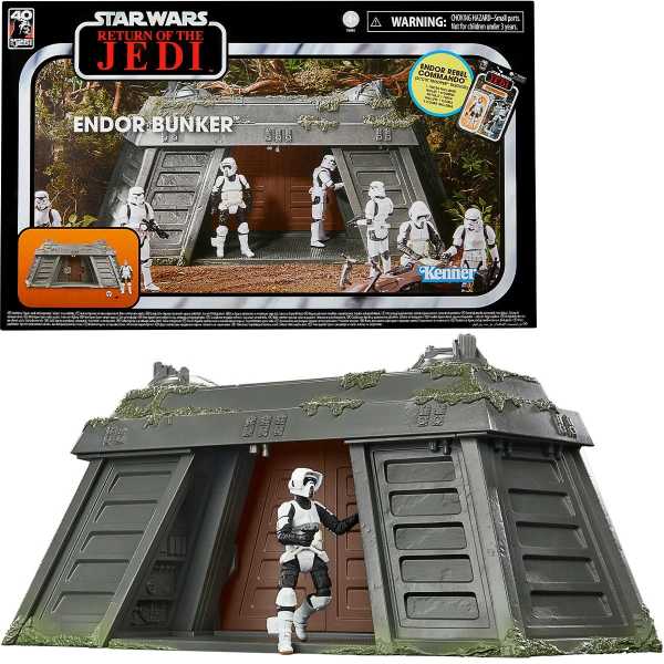 Star Wars Vintage Collection Endor Bunker Playset & Endor Rebel Commando Actionfigur