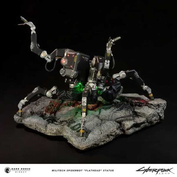 VORBESTELLUNG ! Cyberpunk 2077 Militech Spiderbot "Flathead" 25 cm Statue