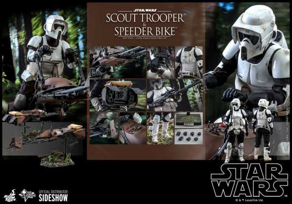 HOT TOYS Star Wars Episode VI 1/6 Scout Trooper & Speeder Bike 30 cm Actionfigur