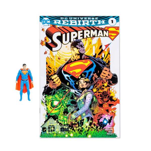 McFarlane Toys DC Page Punchers Superman (Rebirth) 8 cm Actionfigur & Comic