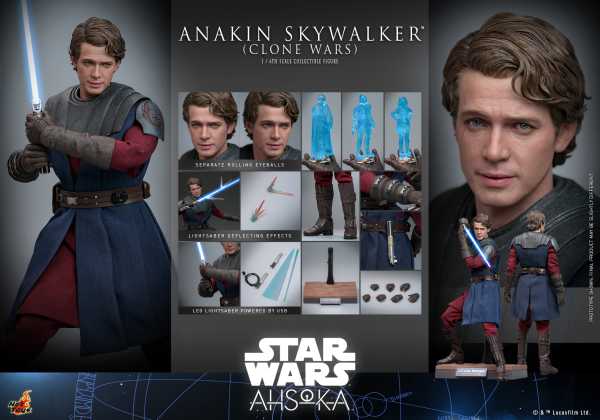 VORBESTELLUNG ! Hot Toys Star Wars: The Clone Wars 1/6 Anakin Skywalker 31 cm Actionfigur