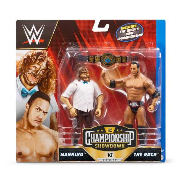 WWE Championship Showdown Series 14 The Rock vs Mankind Actionfiguren 2-Pack