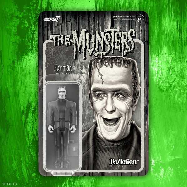 The Munsters Herman (Grayscale) 3 3/4-Inch ReAction Actionfigur