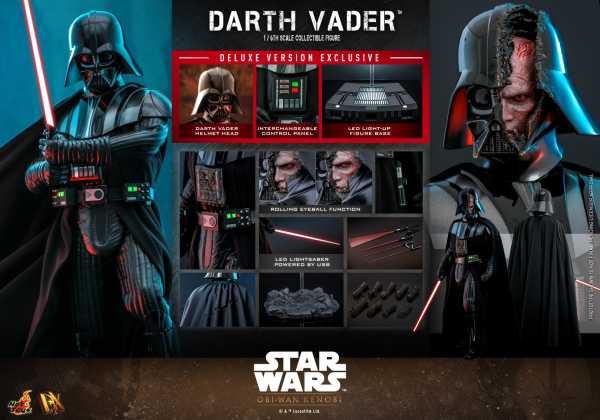 VORBESTELLUNG ! HOT TOYS Star Wars: Obi-Wan Kenobi 1/6 Darth Vader 35 cm Actionfigur Deluxe Version