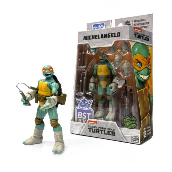 VORBESTELLUNG ! BST AXN Teenage Mutant Ninja Turtles Michelangelo (IDW Comics) 13 cm Actionfigur