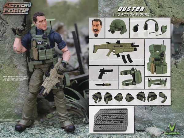 ACTION FORCE SERIES 2 DUSTER 1/12 SCALE ACTIONFIGUR