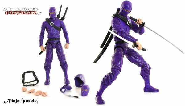 ARTICULATED ICONS BASIC NINJA PURPLE 6 INCH ACTIONFIGUR