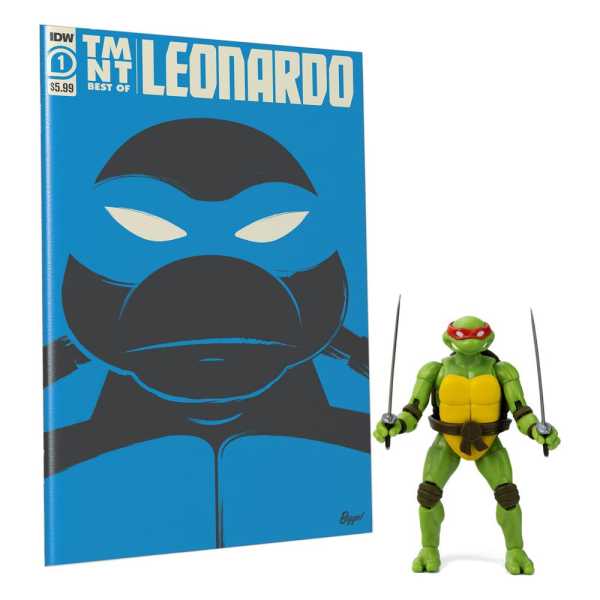 VORBESTELLUNG ! BST AXN Teenage Mutant Ninja Turtles Leonardo Exclusive Actionfigur & IDW Comic