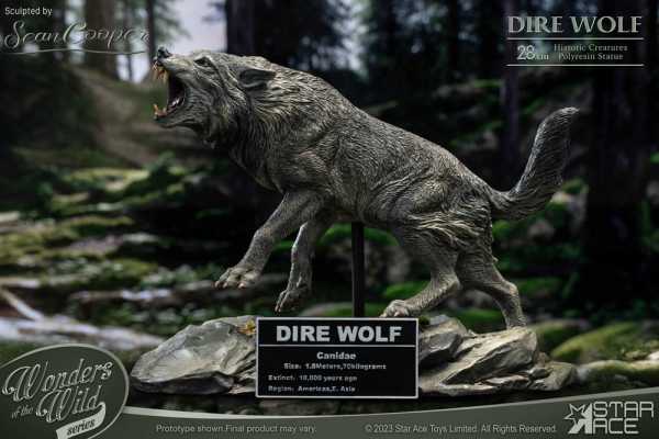 VORBESTELLUNG ! Wonders of the Wild Series Dire Wolf 28 cm Statue