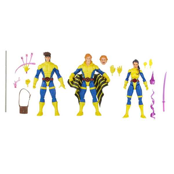 Marvel Legends X-Men 60th Anniversary Banshee, Gambit & Psylocke Actionfiguren Set