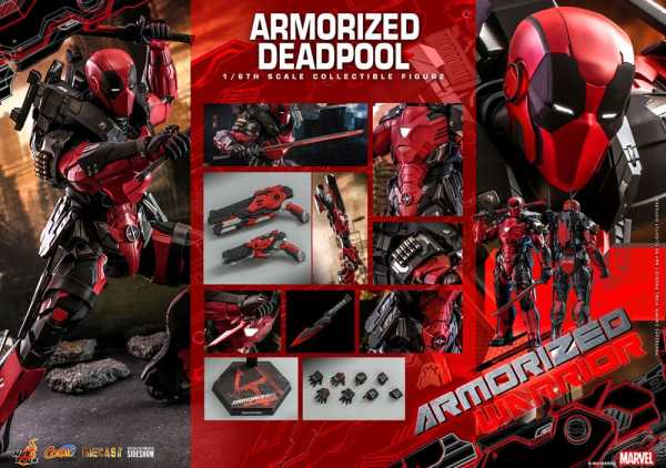 AUF ANFRAGE ! Marvel Comic Masterpiece 1/6 Armorized Deadpool 33 cm Actionfigur