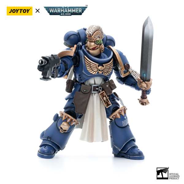 VORBESTELLUNG ! Joy Toy Warhammer 40k Ultramarines Pr. Company Champion Brother Parnaeus Actionfigur
