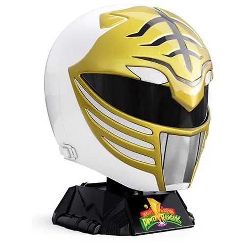 Power Rangers Lightning Collection Premium White Ranger Helmet Prop Replik