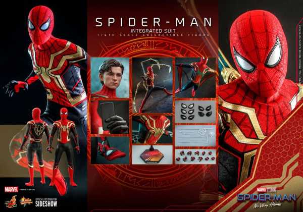 VORBESTELLUNG ! Hot Toys Spider-Man No Way Home 1/6 Spider-Man Integrated Suit Movie MP Actionfigur