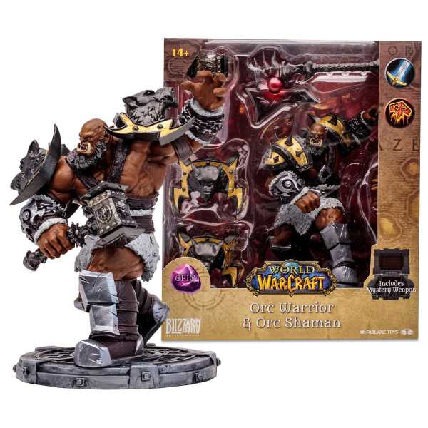 McFarlane Toys World of Warcraft Wave 1 Orc Warrior Shaman Epic 1:12 Scale Posed Figure