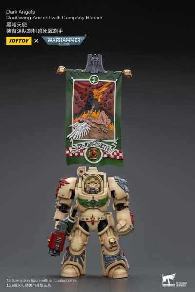 VORBESTELLUNG ! Joy Toy Warhammer 40k Dark Angels Deathwing Ancient with Company Banner Actionfigur