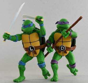 VORBESTELLUNG ! Teenage Mutant Ninja Turtles Leonardo & Donatello 18 cm Actionfiguren Doppelpack