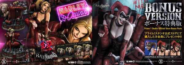AUF ANFRAGE! Batman Arkham City 1/3 Harley Quinn 58 cm Statue Deluxe Bonus Version