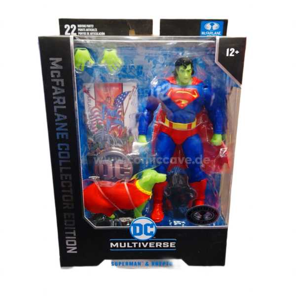 McFarlane Toys DC Collector Edition Return of Superman Superman & Krypto Actionfigur Platinum Edt.