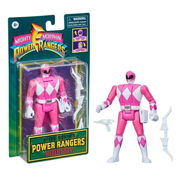 AUF ANFRAGE ! Power Rangers Retro-Morphin Pink Ranger Kimberly Fliphead Actionfigur