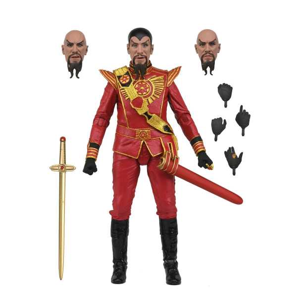 NECA King Features Flash Gordon Movie Ultimate Ming Red Military Outfit Actionfigur