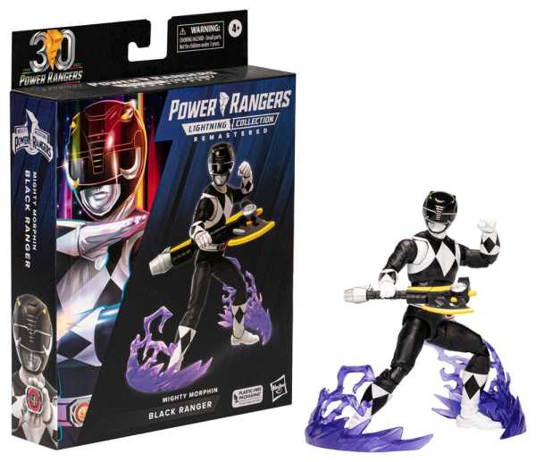 Power Rangers Lightning Collection Mighty Morphin Black Ranger Actionfigur Remastered